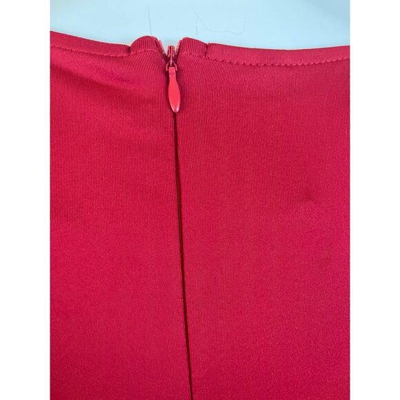 Dokotoo Women’s Red V-Neck Short Sleeve Flared Midi Dress Sz XL - New - Picture 7 of 10